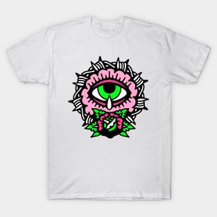 Eye rose barbed wire T-Shirt